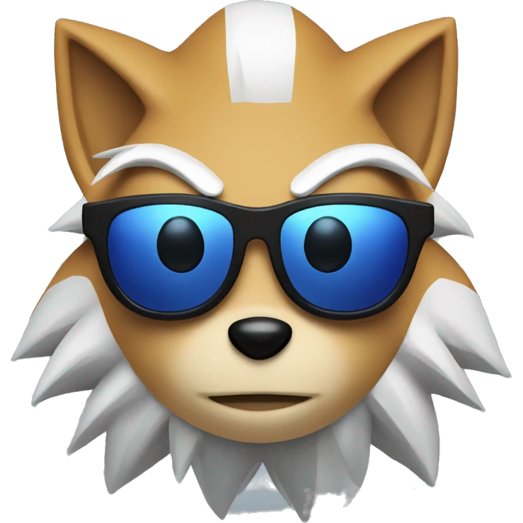Make sonic the hedgehog with sunglasses emoji