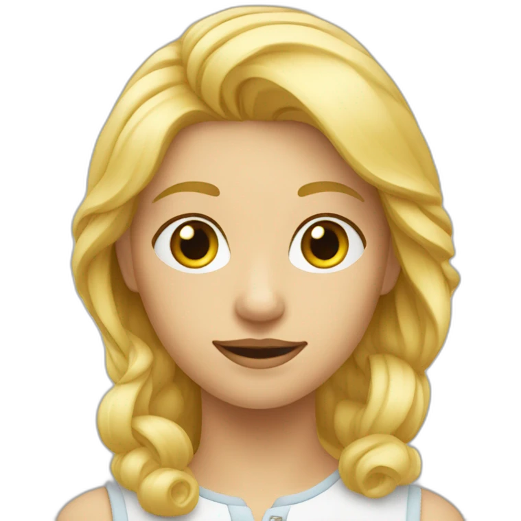 un blond qui est gêné emoji