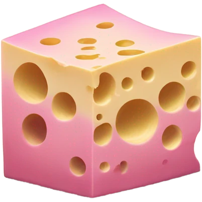 Pink cheese emoji