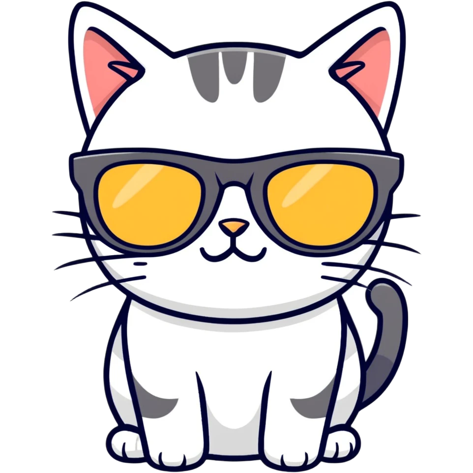 Cat with sunglasses emoji