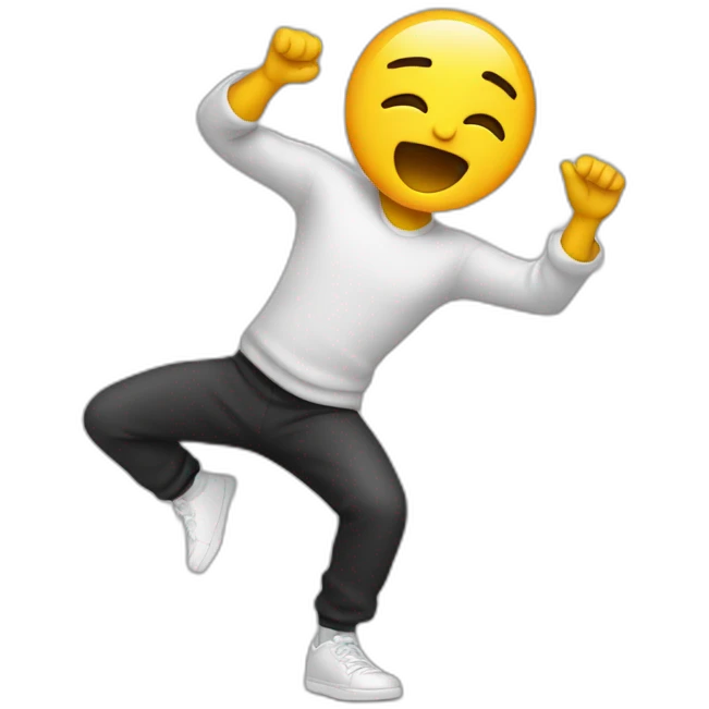 Personne qui fait un dab emoji