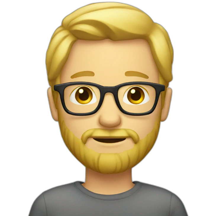 blond man with beard and glasses emoji