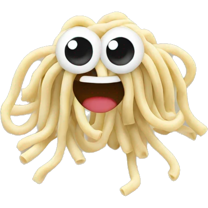 Noodle with legs and smile  emoji
