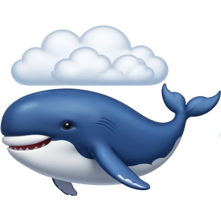 Sky Whale – Gigantic whale drifting among clouds. emoji