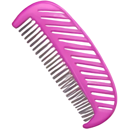 Pink hair comb emoji