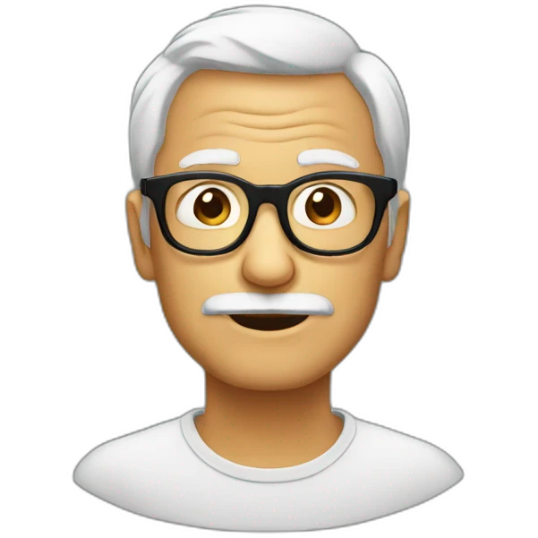 Face Old Man black-glasses emoji
