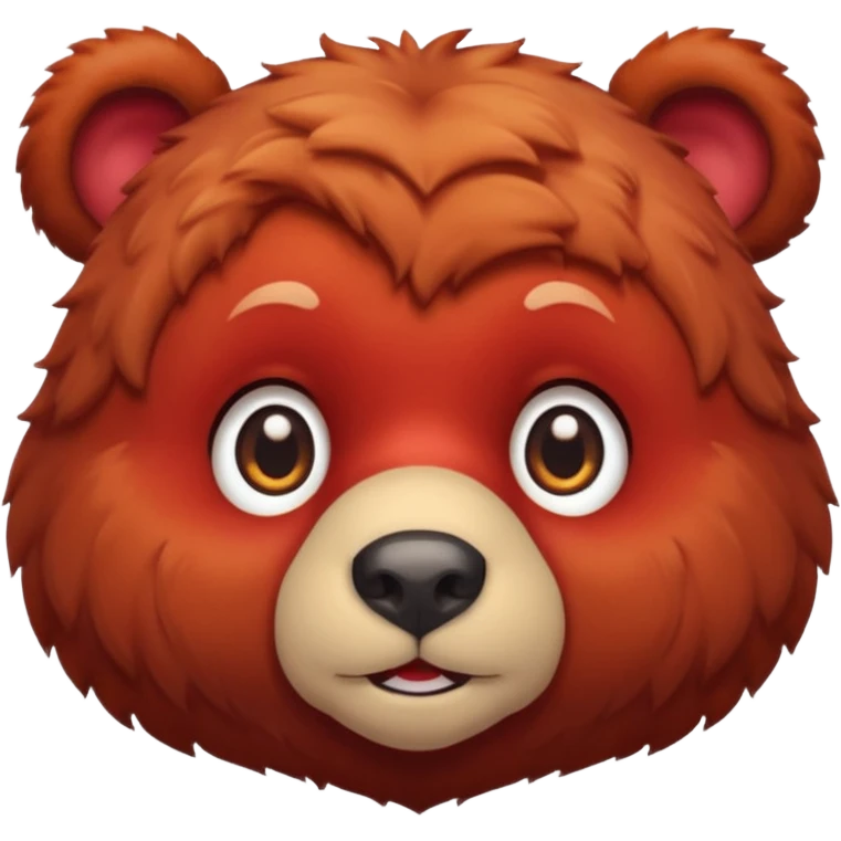 red bear face emoji