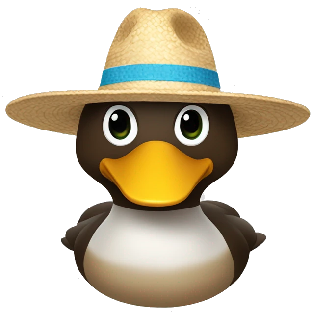un pato con sombrero  emoji