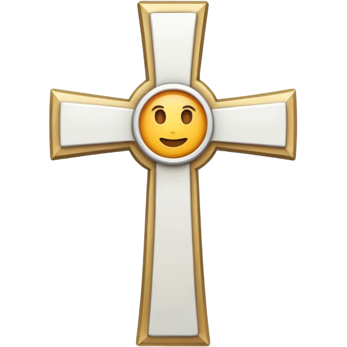 white cross with design emoji