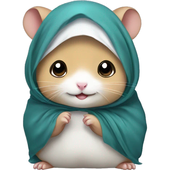Hamster with hijab emoji