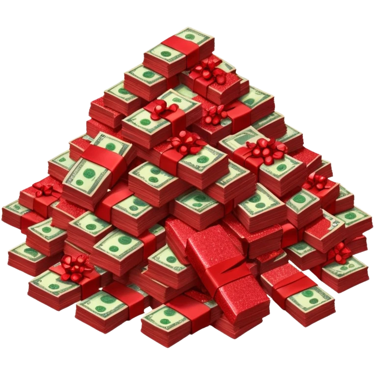 red glitter money emoji