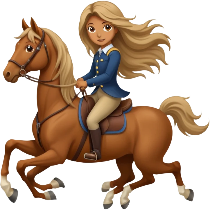 girl riding a horse emoji