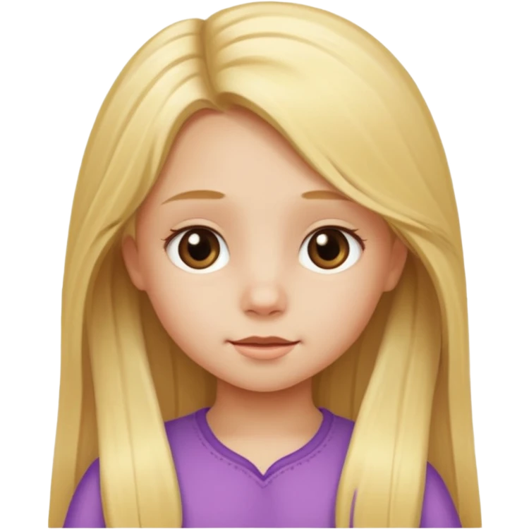 Little girl with long hair emoji