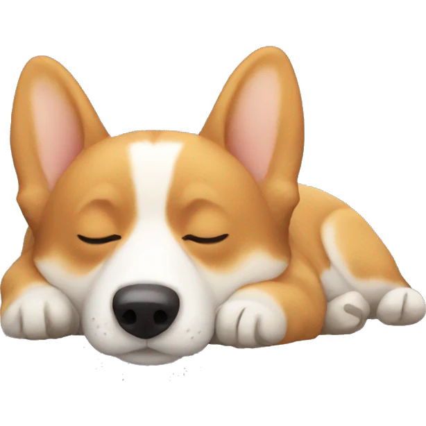 corgi dog sleeping  emoji