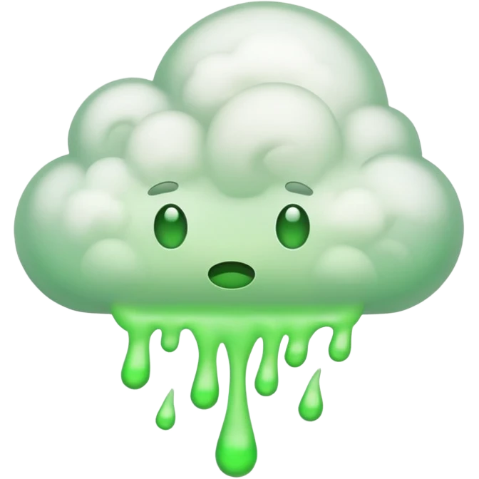 a green fart gas emoji