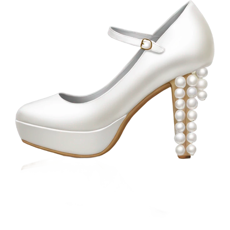 White pearl heels emoji