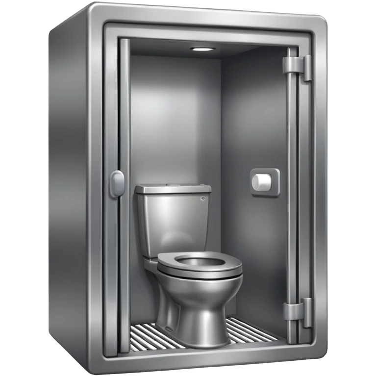 Stainless steel jail cell toilet emoji