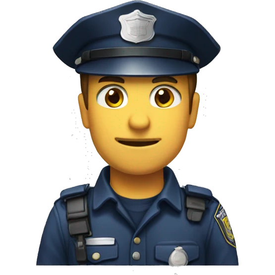 Policier qui met une amende emoji