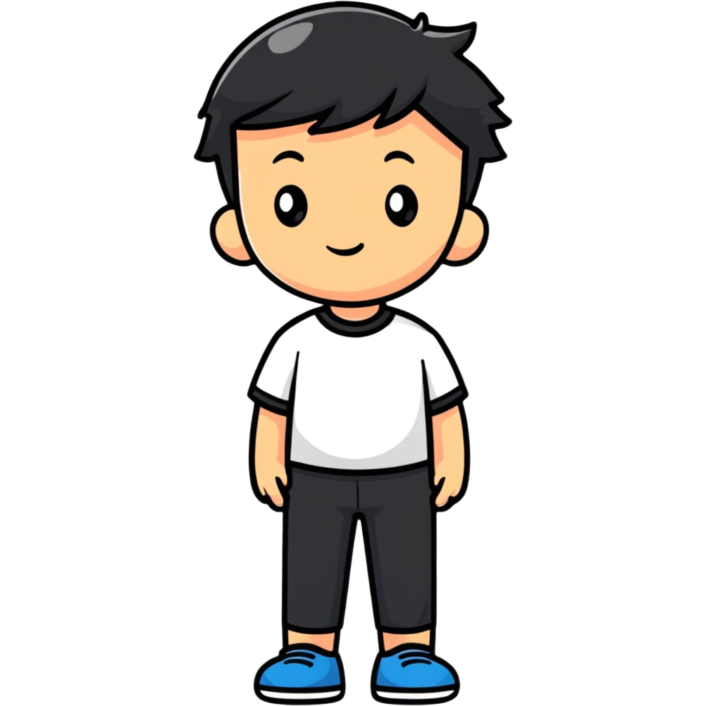 boy standing still emoji
