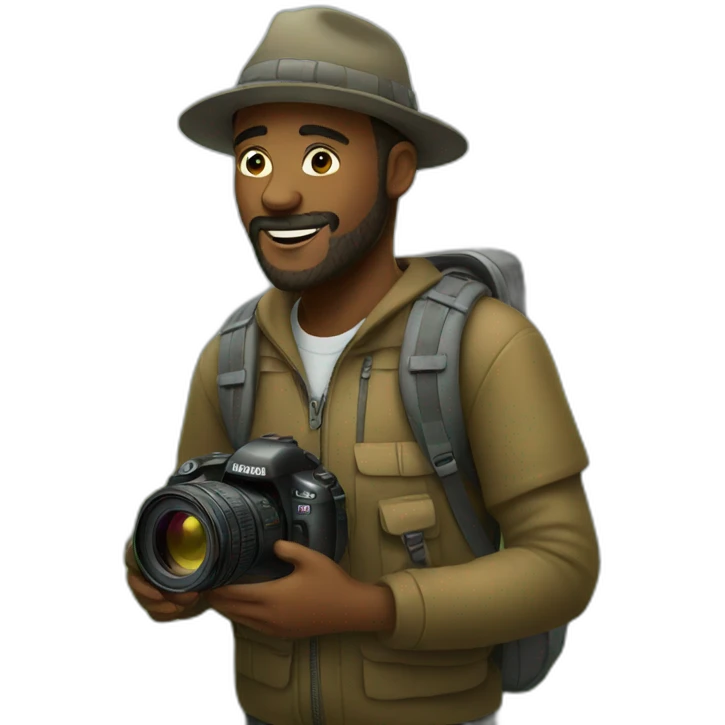 photographer in nature emoji