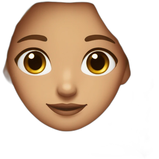 girl with brown here some blue hightlights at the end of her hair and big brown long lashes eyes. and wearing a therapist outfit emoji