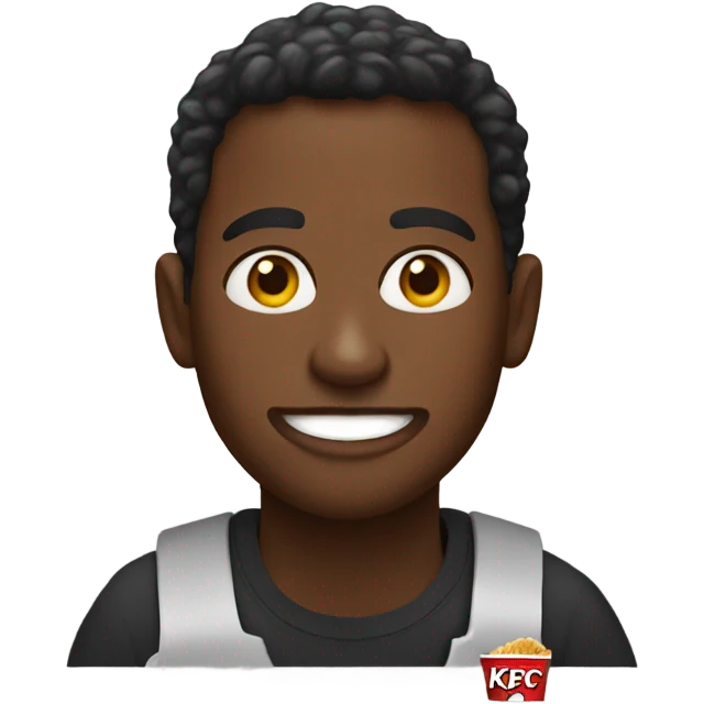 Black guy eating kfc  emoji