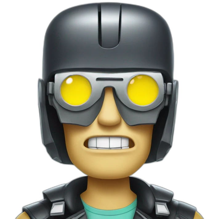 The terminator in a SpongeBob SquarePants costume emoji