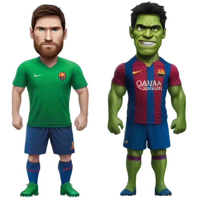 Messi and hulk emoji