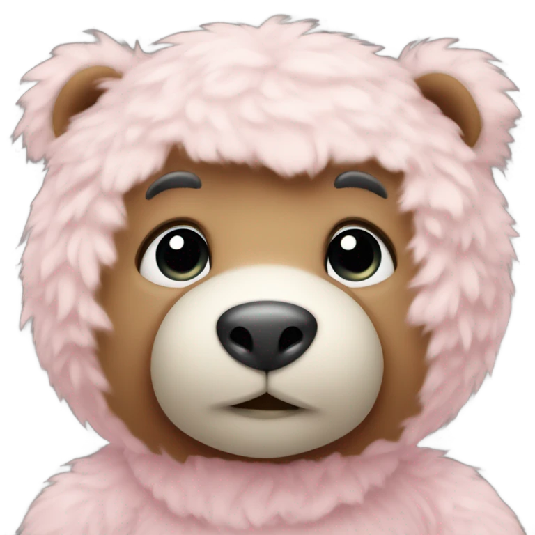 pastel pink teddy bear emoji