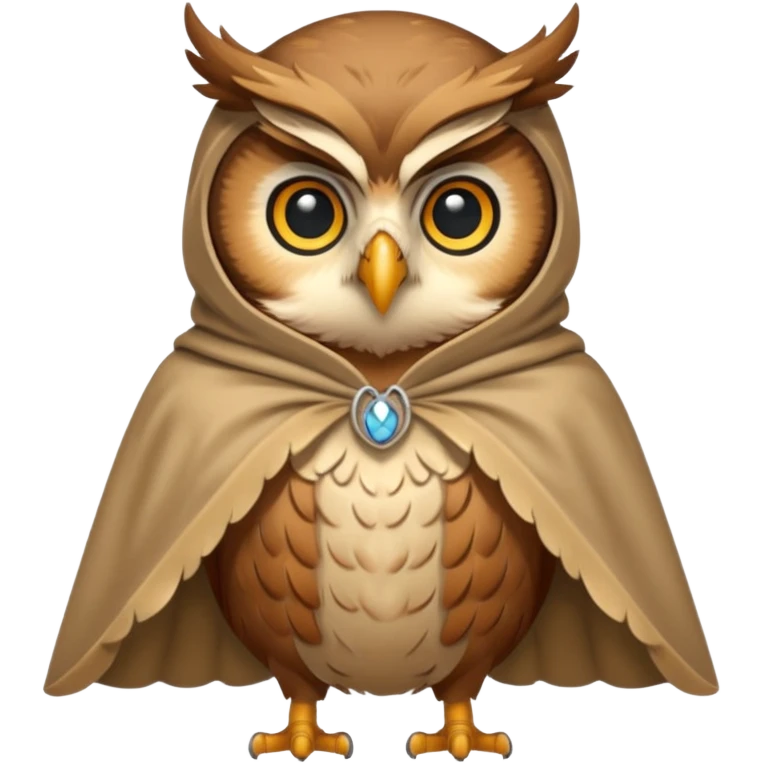 owl in beige cloak emoji