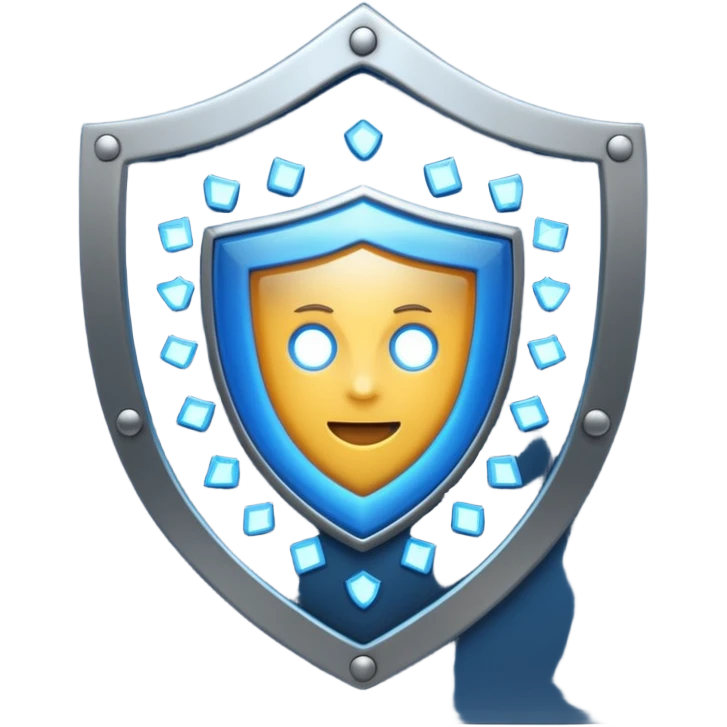 generate cyber shield emoji and different symbols emoji