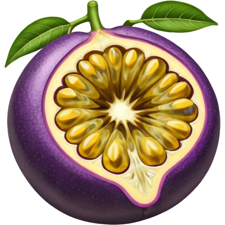 A passion fruit emoji