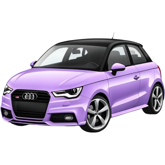 Lavander Audi a1 Black roof and mirror emoji