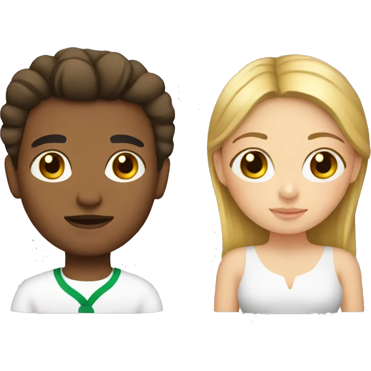 Mexican and white girl emoji