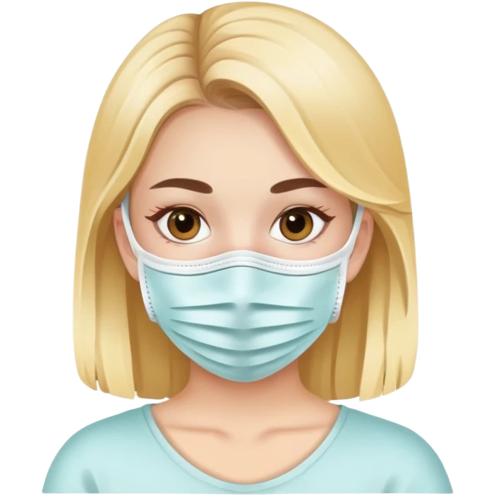 Girl with face mask  emoji