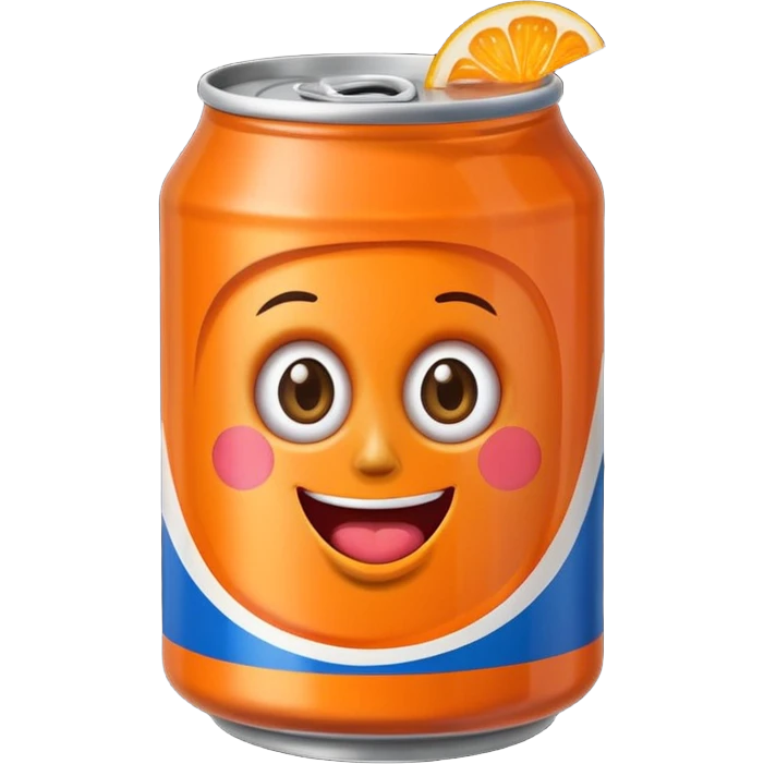 pregnant Irn Bru can emoji, playful and expressive, apple style emoji