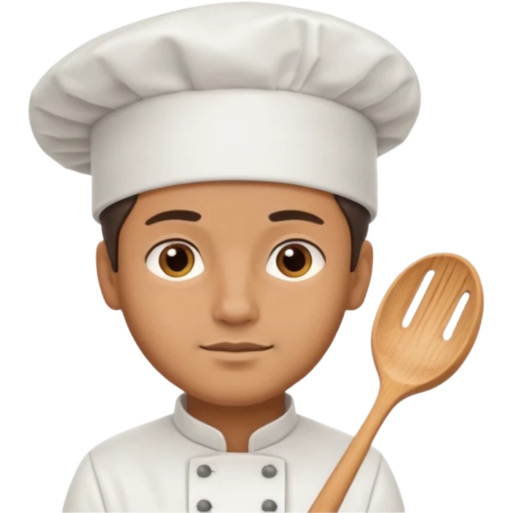 man with chef cap no utensil emoji