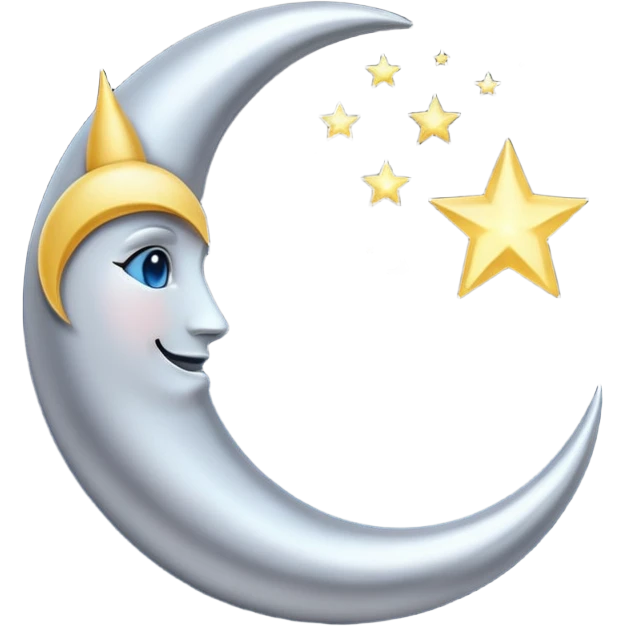 The crescent moon emoji