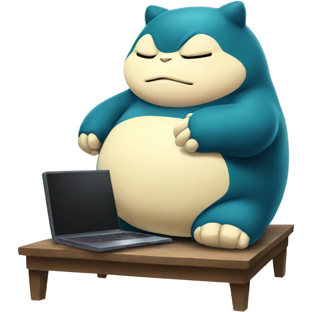 snorlax with computer emoji
