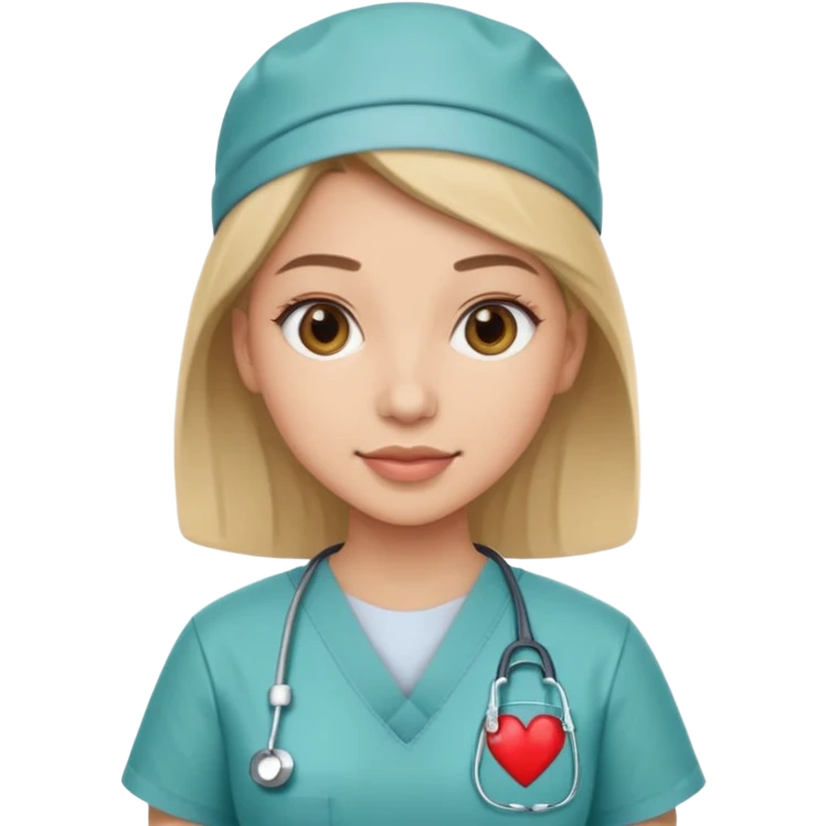 A smart female surgeon emoji
