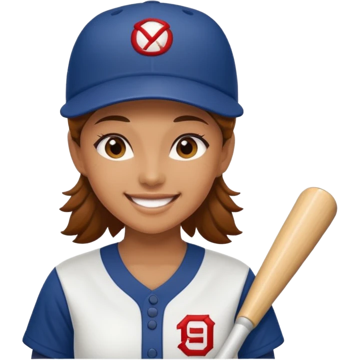woman baseball player emoji