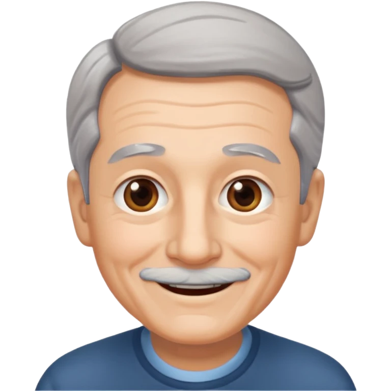 Draw me a grandfather who smiles ( without opening his mouth ) emoji