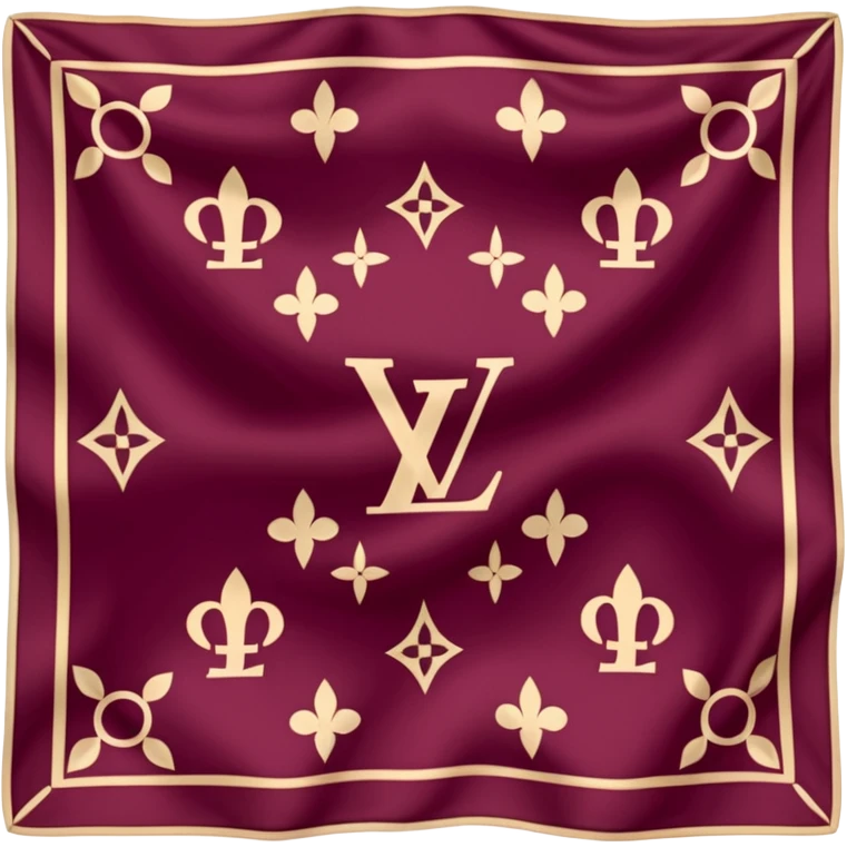 Burgundy Louis Vuitton scarf emoji