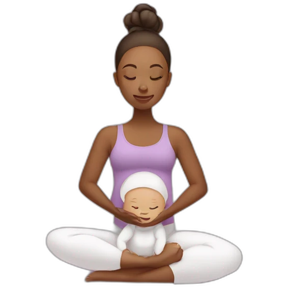 Mama Baby yoga emoji