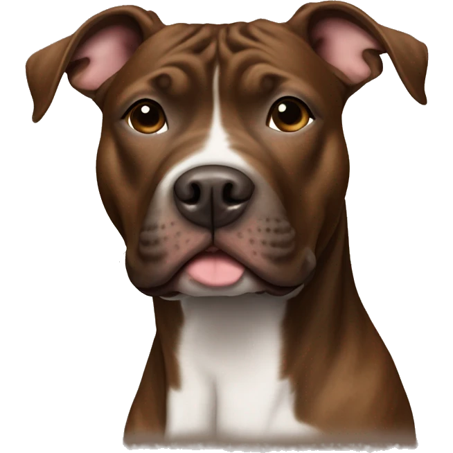 Dog pit bull brown brindle emoji