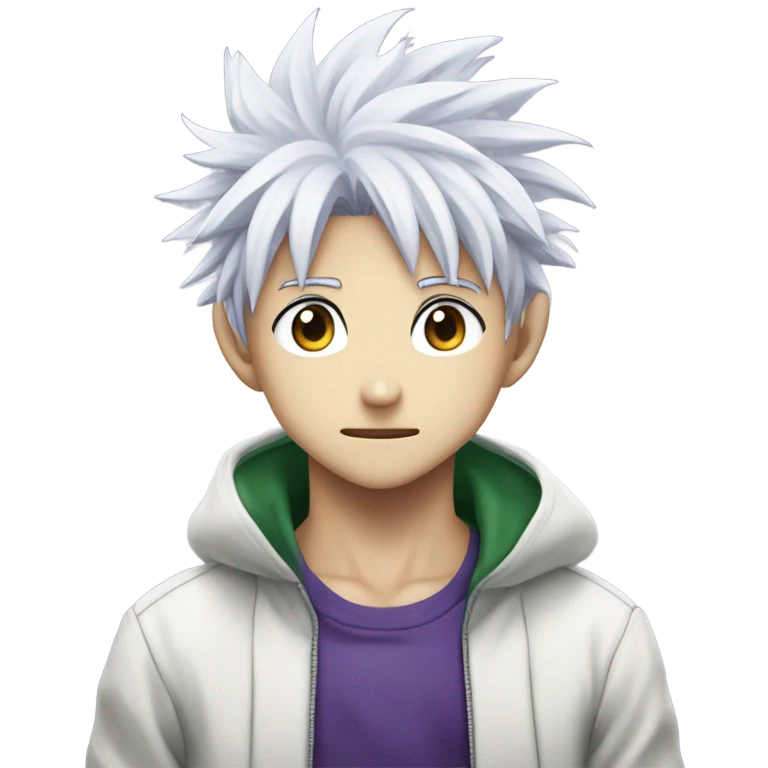 Killua zoldyck from the anime Hunter X Hunter emoji
