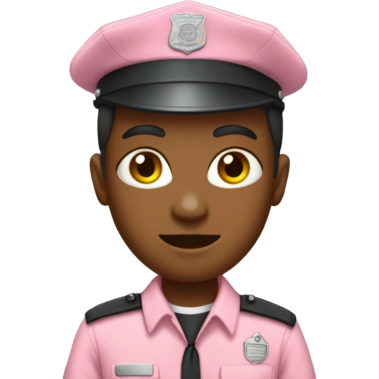 Pink correctional officer emoji