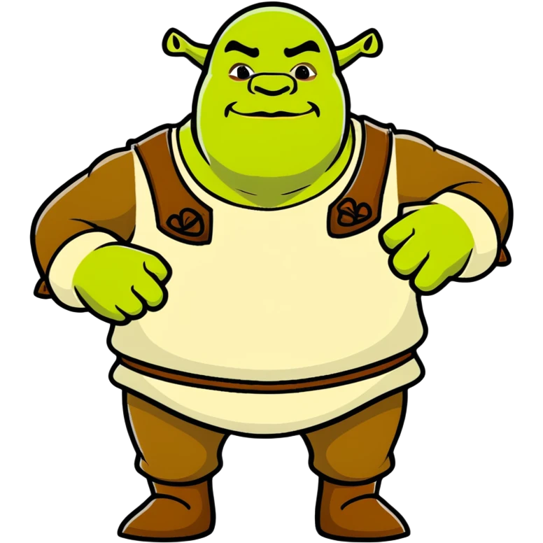 Black Shrek gigachad emoji