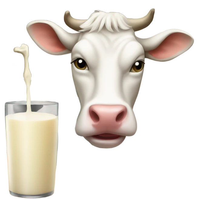 Cat milking cow emoji