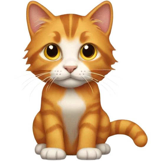 Orange long hair tabby emoji